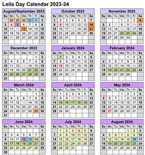 Leila Day Calendar 2023-24